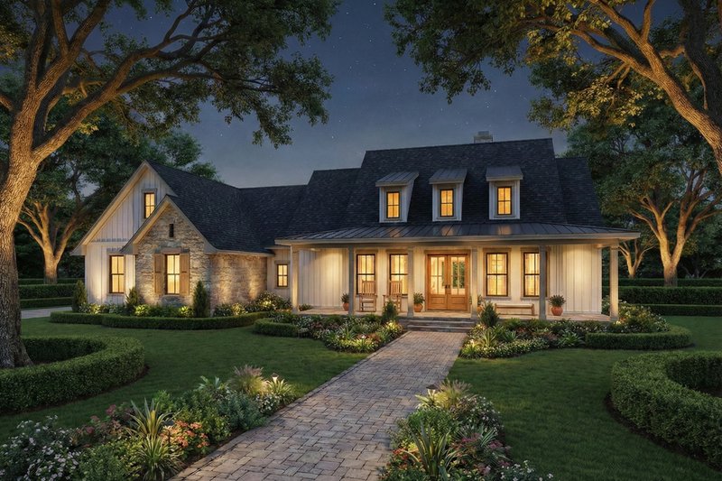 House Design - Exterior - Front Elevation 3 for Cottage House Plan #120-286 - 3 bed, 2.5 bath
