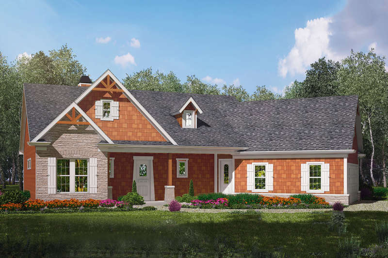 Home Plan - Traditional Exterior - Front Elevation Plan #54-576