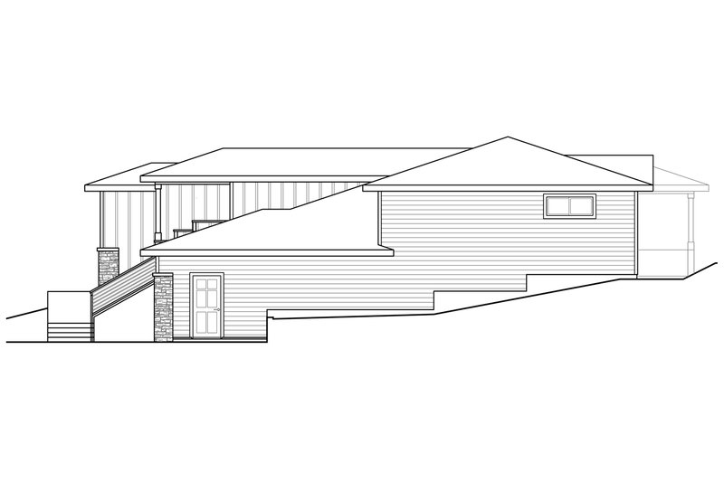 House Plan Design - Exterior - Other Elevation 1 for Prairie House Plan #124-1279 - 2 bed, 2 bath