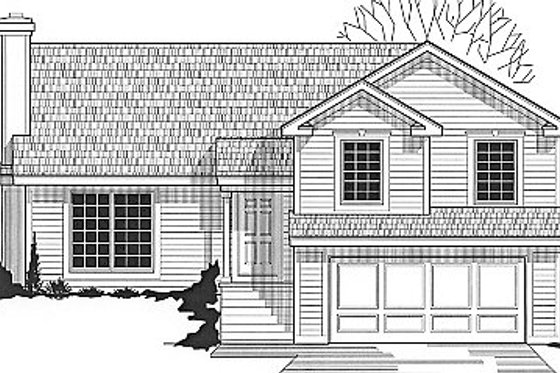 Exterior - Front Elevation for Traditional House Plan #67-661 - 3 bed, 2 bath