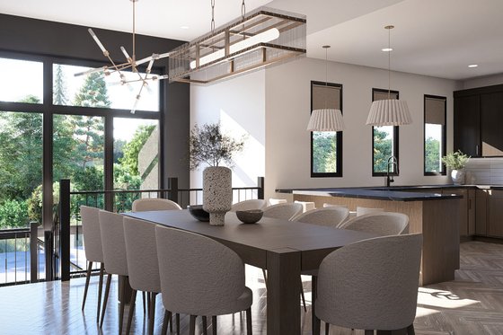 Interior - Dining Room for Modern House Plan #455-733 - 3 bed, 2.5 bath