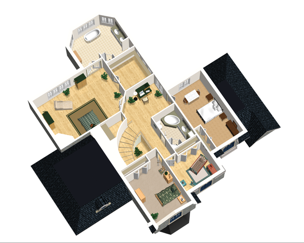European Floor Plan - Upper Floor Plan #25-4476