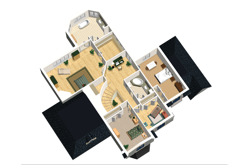 Architectural House Design - Floor Plan - Upper Floor 1 for European House Plan #25-4476 - 4 bed, 2 bath