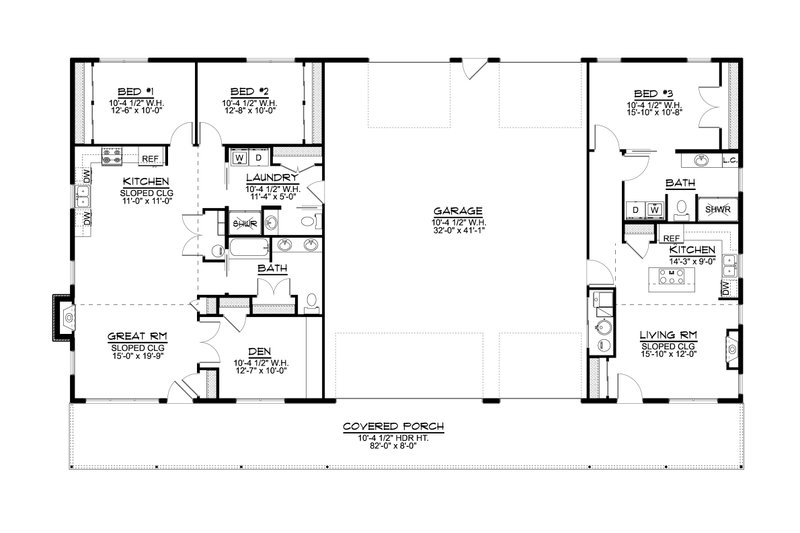 Dream House Plan - Floor Plan - Main Floor for Farmhouse House Plan #1064-136 - 3 bed, 3 bath
