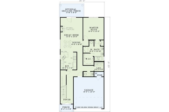 Floor Plan - Main Floor for Traditional House Plan #17-426 - 3 bed, 2.5 bath