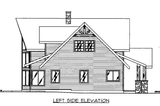 Exterior - Other Elevation 1 for Cabin House Plan #117-766 - 3 bed, 2.5 bath