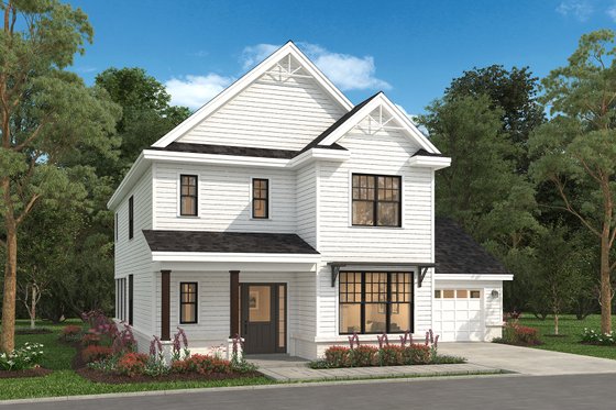 2 Story Farmhouse Design Under 2,100 Sq. Ft.