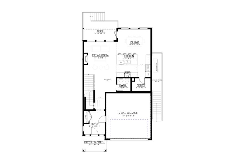 Farmhouse Style House Plan - 3 Beds 3 Baths 1981 Sq/Ft Plan #1114-113 ...