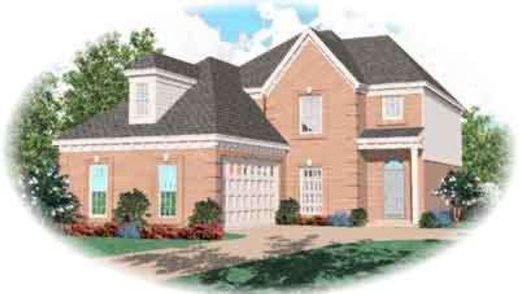 Exterior - Front Elevation 2 for European House Plan #81-481 - 3 bed, 2.5 bath