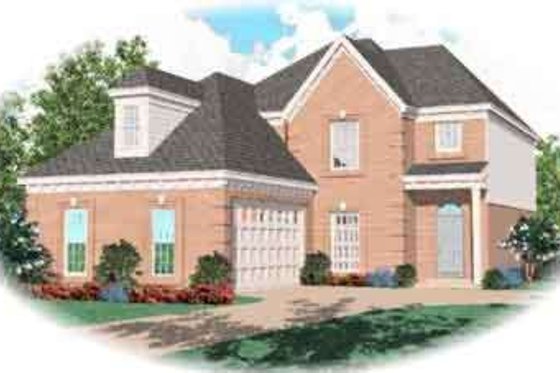 Exterior - Front Elevation for European House Plan #81-481 - 3 bed, 2.5 bath