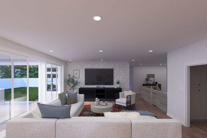House Blueprint - Interior - Family Room 2 for Farmhouse House Plan #1060-361 - 4 bed, 3.5 bath