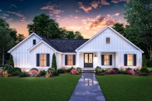 House Blueprint - Farmhouse Exterior - Front Elevation Plan #1074-26