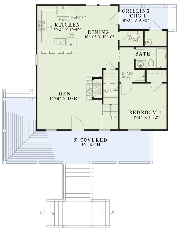 Country Floor Plan - Main Floor Plan #17-2310