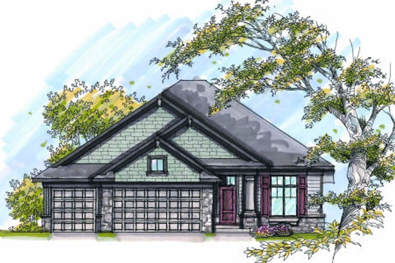 Home Plan - Craftsman Exterior - Front Elevation Plan #70-999