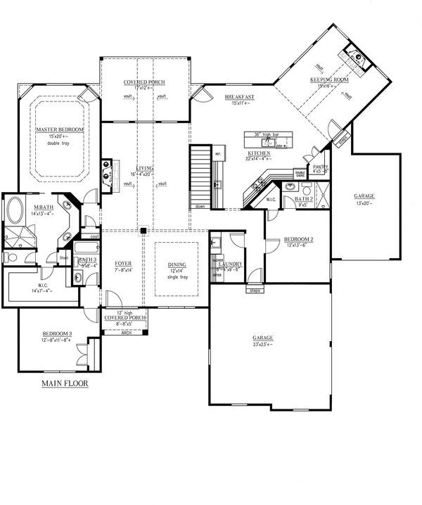 Home Plan - European Floor Plan - Main Floor Plan #437-58