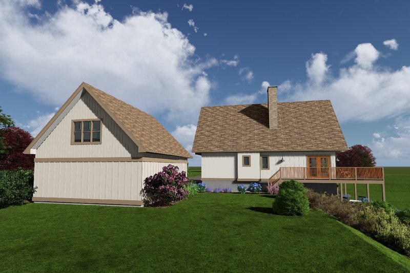 House Blueprint - Exterior - Other Elevation 3 for Modern House Plan #126-103 - 3 bed, 2.5 bath