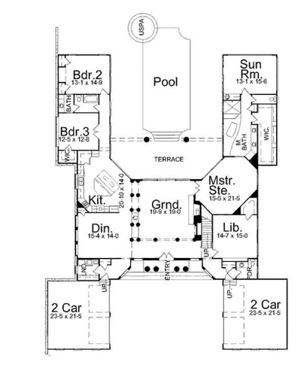 Home Plan - Classical Floor Plan - Main Floor Plan #119-259