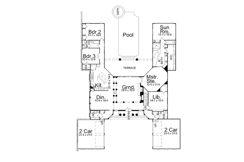 Home Plan - Floor Plan - Main Floor for Classical House Plan #119-259 - 3 bed, 3.5 bath