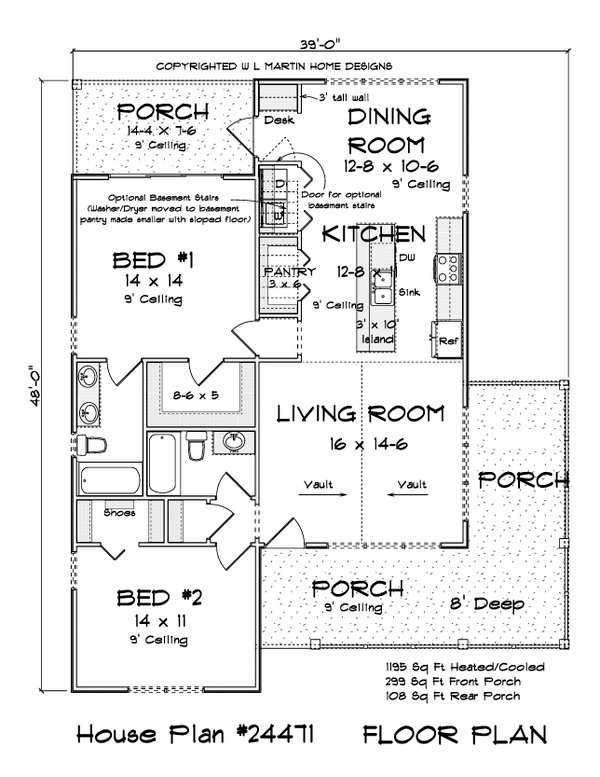 Home Plan - Cottage Floor Plan - Main Floor Plan #513-2264