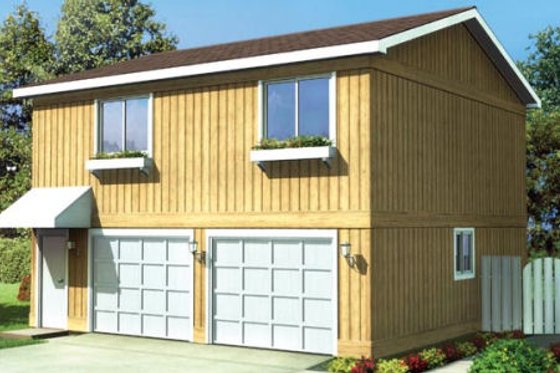 Exterior - Front Elevation for Traditional House Plan #312-751 - 2 bed, 1 bath