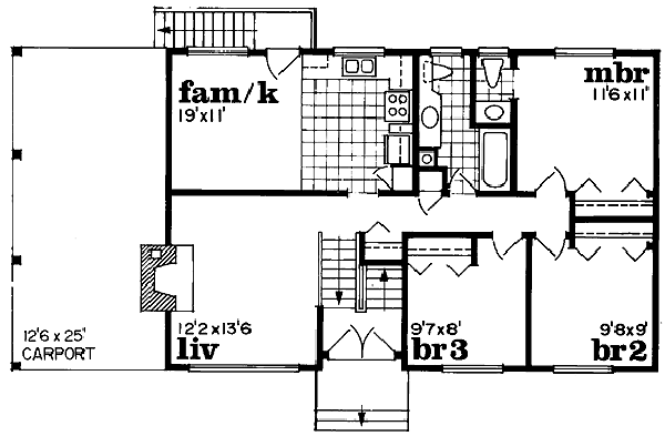 Traditional Floor Plan - Main Floor Plan #47-114