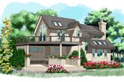 Contemporary Style House Plan - 3 Beds 2 Baths 1235 Sq/Ft Plan #118-101 