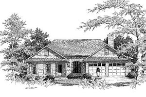 European Exterior - Front Elevation Plan #41-135