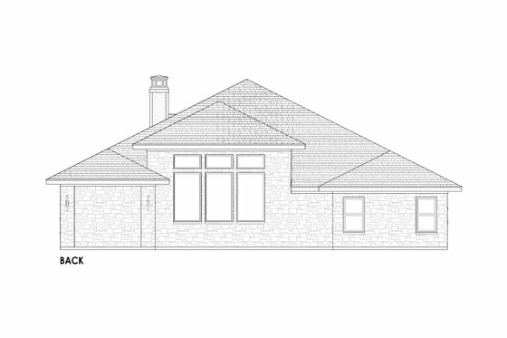 Exterior - Rear Elevation 1 for Modern House Plan #1096-93 - 4 bed, 2.5 bath