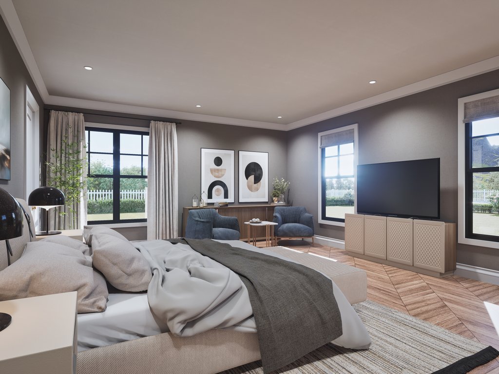 Interior - Master Bedroom for Farmhouse House Plan #54-683 - 3 bed, 2.5 bath