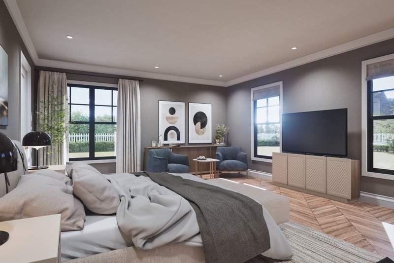 House Blueprint - Interior - Master Bedroom for Farmhouse House Plan #54-683 - 3 bed, 2.5 bath