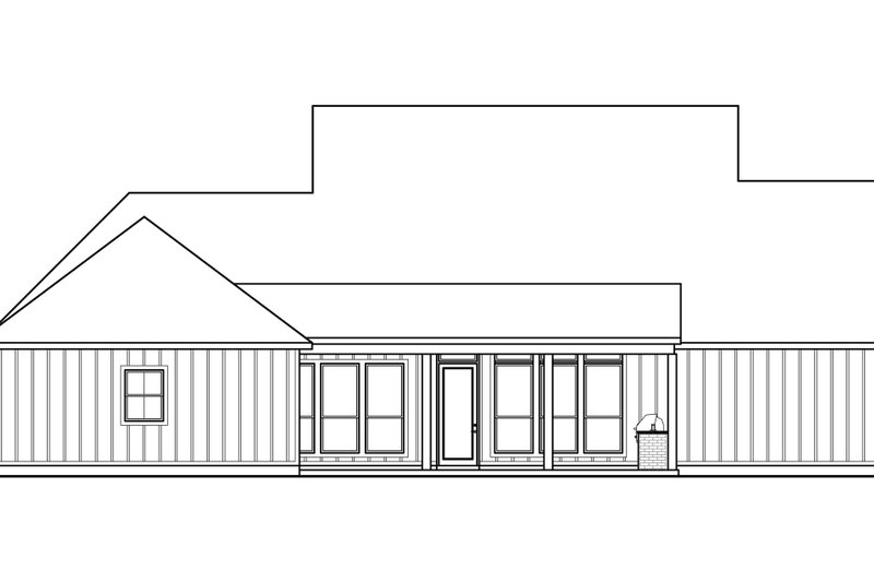 Architectural House Design - Exterior - Rear Elevation for Farmhouse House Plan #1074-94 - 4 bed, 2.5 bath