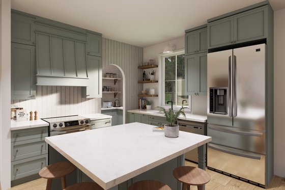 Interior - Kitchen for Contemporary House Plan #23-2825 - 3 bed, 1.5 bath