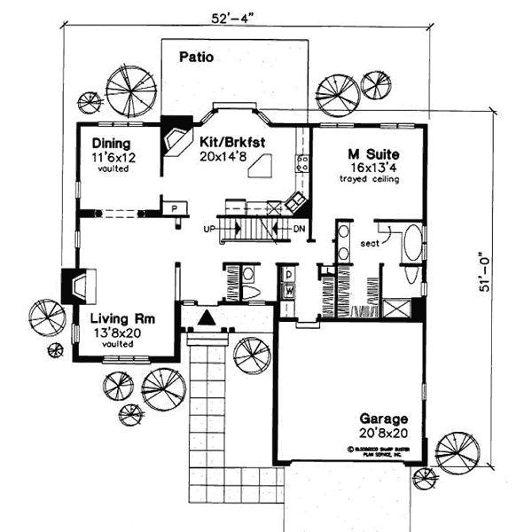 Traditional Floor Plan - Main Floor Plan #50-168
