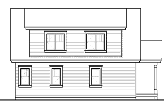 Exterior - Rear Elevation for Country House Plan #23-2241 - 3 bed, 2 bath