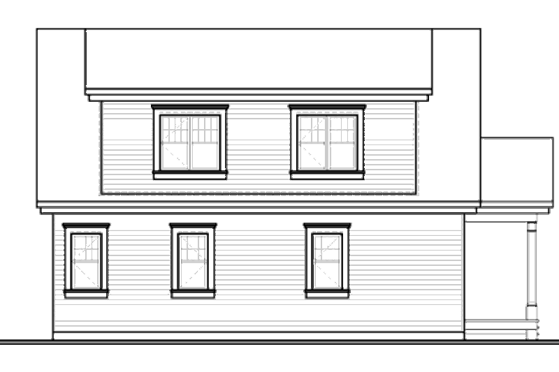 Home Plan - Exterior - Rear Elevation for Country House Plan #23-2241 - 3 bed, 2 bath