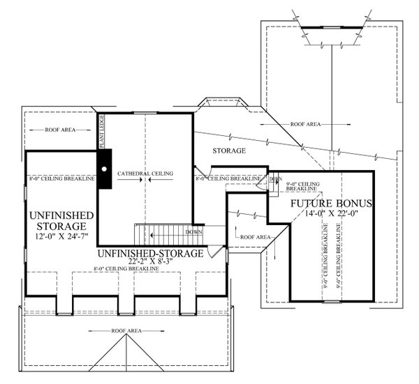 Architectural House Design - Colonial Floor Plan - Upper Floor Plan #137-399
