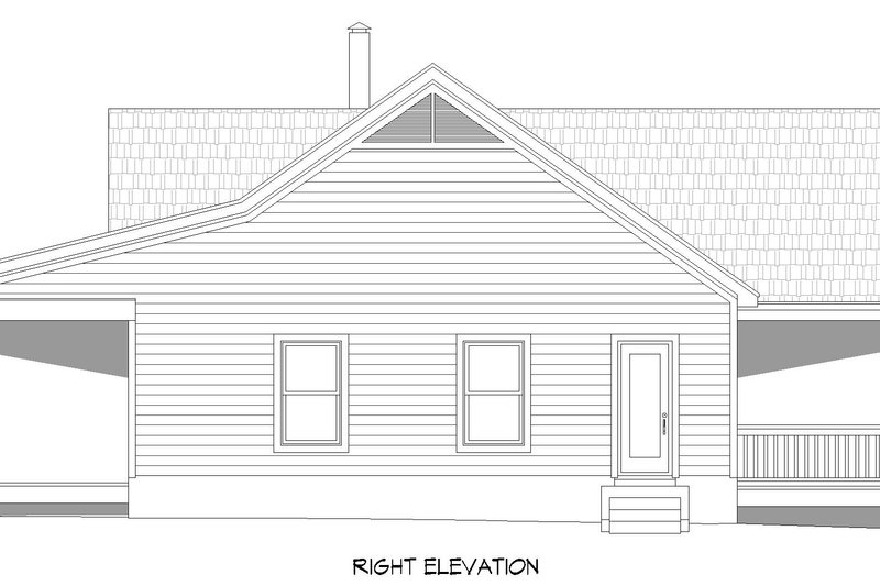 House Design - Exterior - Other Elevation 1 for Southern House Plan #932-820 - 2 bed, 2 bath