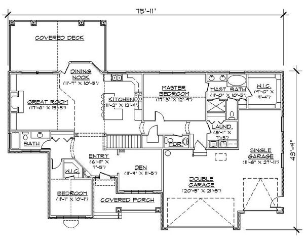 Traditional Floor Plan - Main Floor Plan #5-263