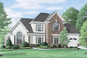 Architectural House Design - European Exterior - Front Elevation Plan #34-109