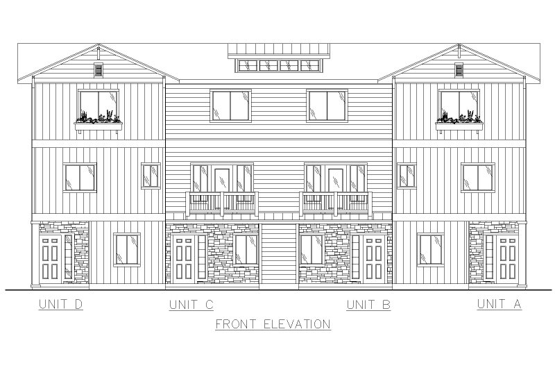 Dream House Plan - Exterior - Front Elevation 3 for Craftsman House Plan #117-1056 - 10 bed, 12 bath