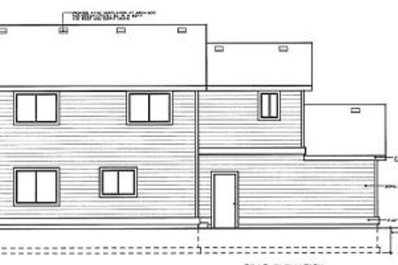 Exterior - Rear Elevation for Traditional House Plan #92-211 - 4 bed, 2.5 bath