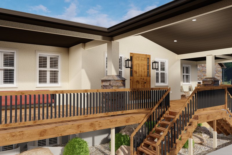 Dream House Plan - Exterior - Outdoor Living for Ranch House Plan #1060-21 - 5 bed, 4 bath