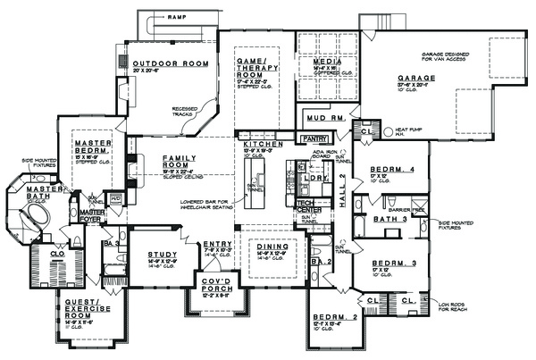House Design - Prairie Floor Plan - Main Floor Plan #935-13