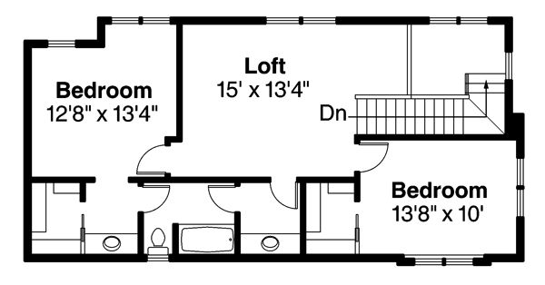 House Design - Contemporary Floor Plan - Upper Floor Plan #124-875