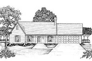 Ranch Exterior - Front Elevation Plan #36-131