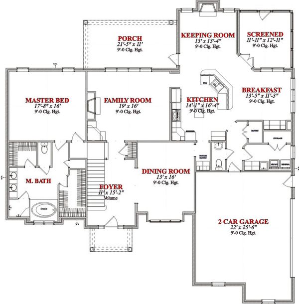 Traditional Floor Plan - Main Floor Plan #63-232