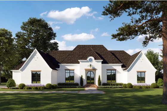 Exterior - Front Elevation 5 for Southern House Plan #1074-8 - 4 bed, 3.5 bath
