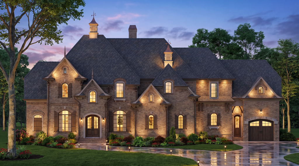 Exterior - Front Elevation 2 for Traditional House Plan #54-695 - 4 bed, 3 bath