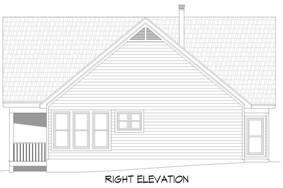 Exterior - Other Elevation 2 for Country House Plan #932-851 - 2 bed, 2 bath