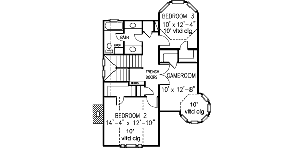 Victorian Floor Plan - Upper Floor Plan #410-109